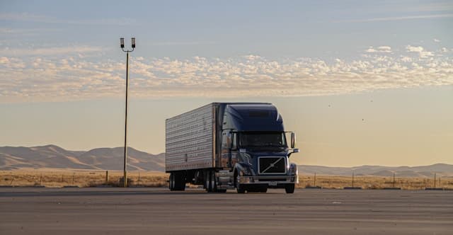 Truck on highway